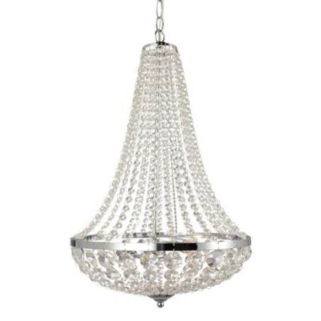 Glamour lampa wisząca Granso 104890 nad stolik łańcuszki chrom