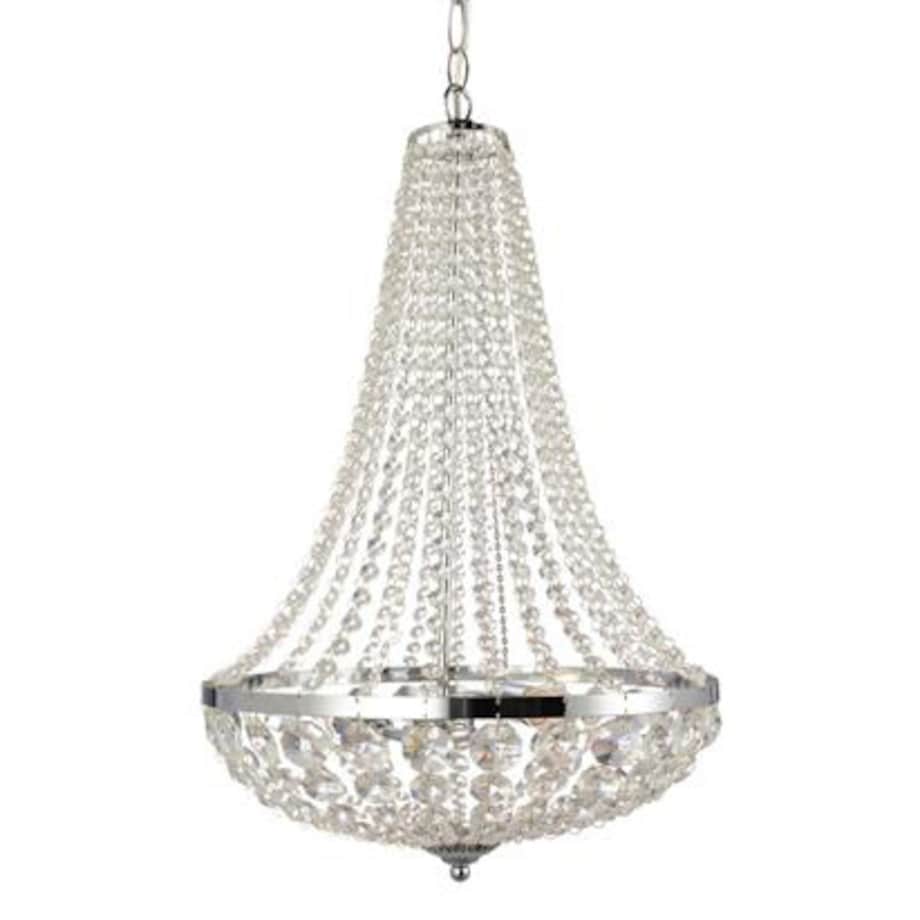 Glamour lampa wisząca Granso 104890 nad stolik łańcuszki chrom