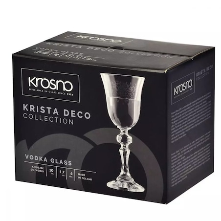 Kieliszki do Wódki Nalewki Likieru Krista Deco 50 ml Krosno na Nóżce Zestaw