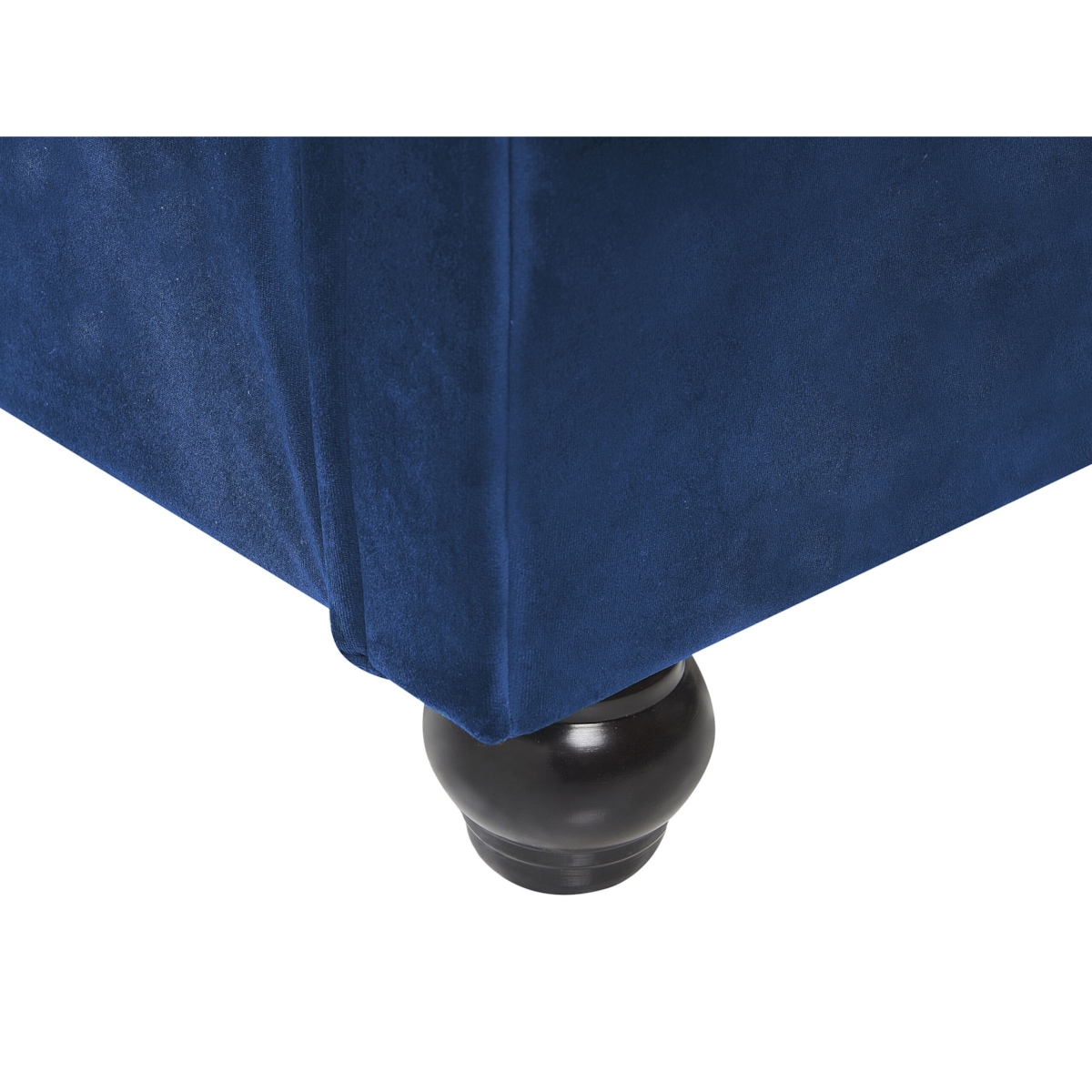 Łóżko welurowe 160 x 200 cm niebieskie AVALLON