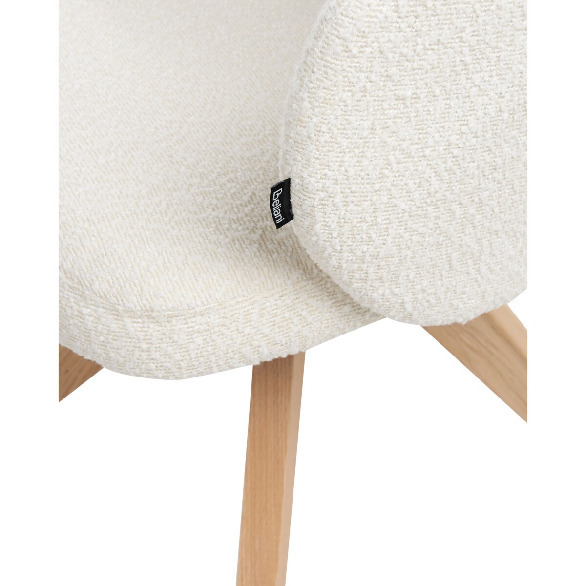 Krzesło do jadalni Obrotowy MARCY Boucle Jasnobeżowy