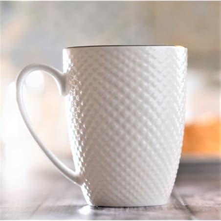 VILLA ITALIA Kubek porcelanowy platynowa linia 350 ml BARI PLATIN