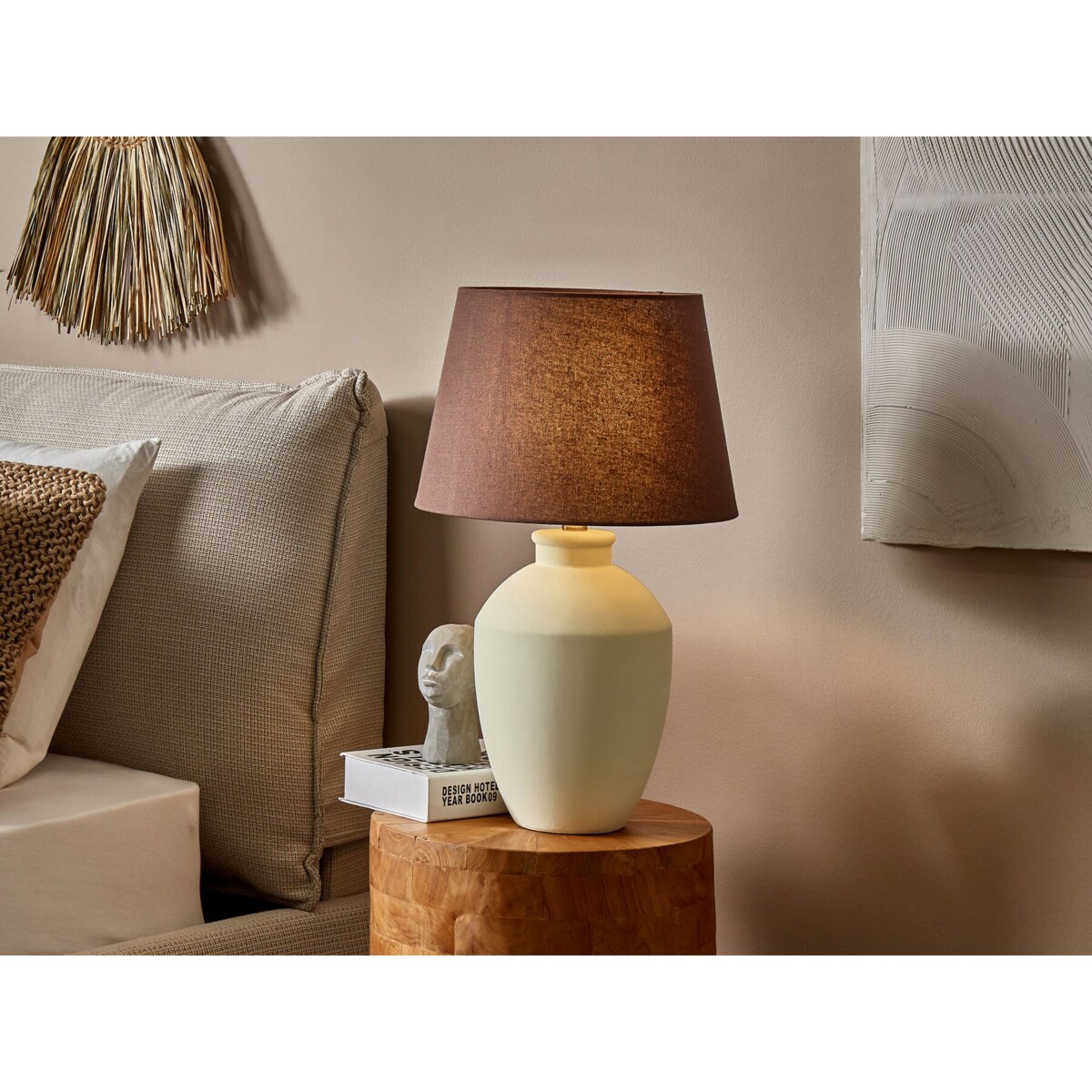 Lampa stołowa ceramiczna biała ARCOS