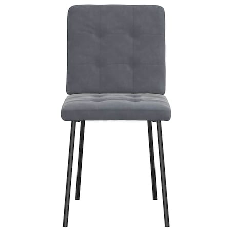 vidaXL krzesła stołowe, 2 szt., ciemnoszare, aksamitne