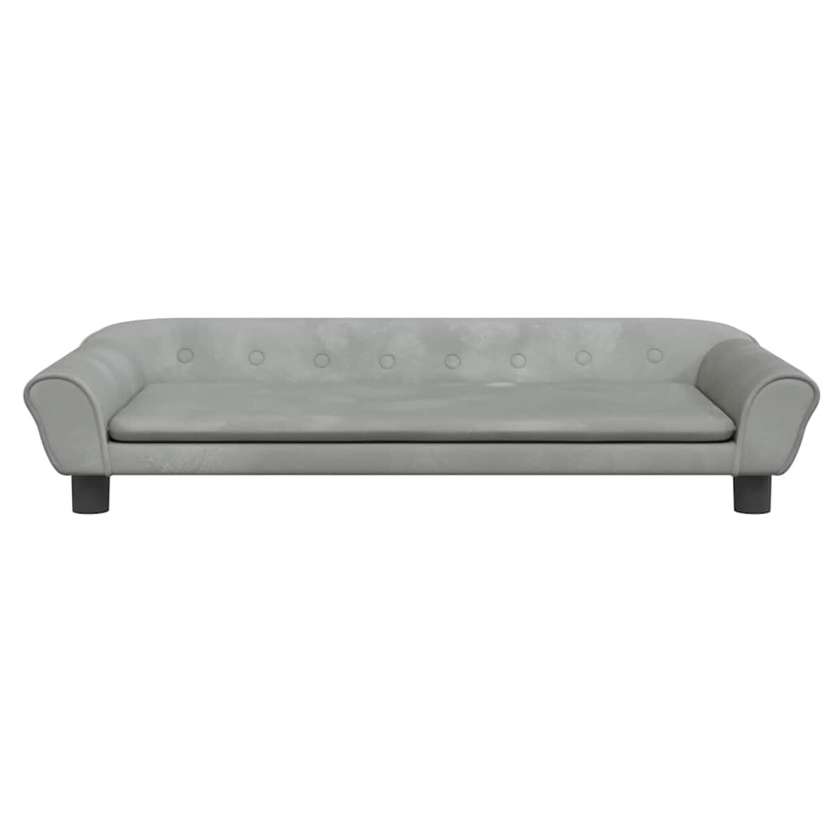 vidaXL Sofa dla dzieci, jasnoszara, 100x50x26 cm, aksamit