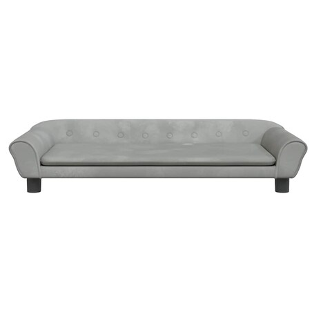 vidaXL Sofa dla dzieci, jasnoszara, 100x50x26 cm, aksamit