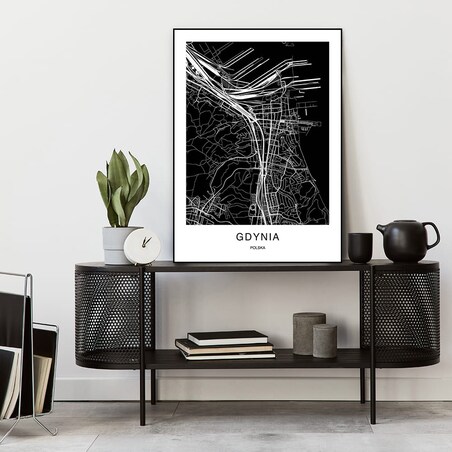 plakat gdynia mapa 70x100 cm