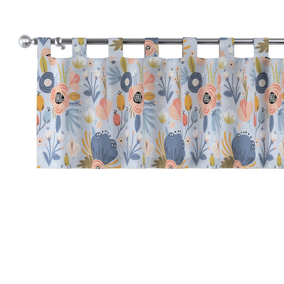 Lambrekin na szelkach 260x40 niebieski