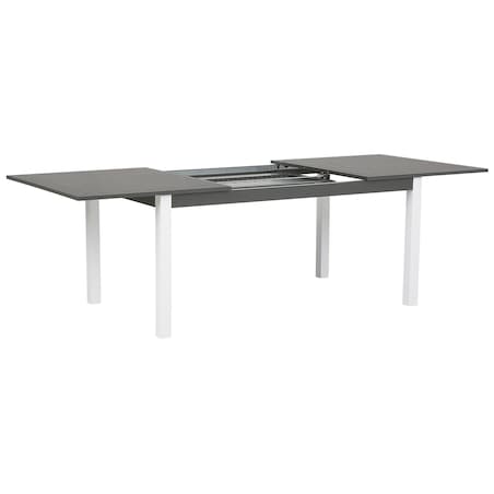 Stół ogrodowy rozkładany PANCOLE 168/248 cm 100 cm Metal Szary