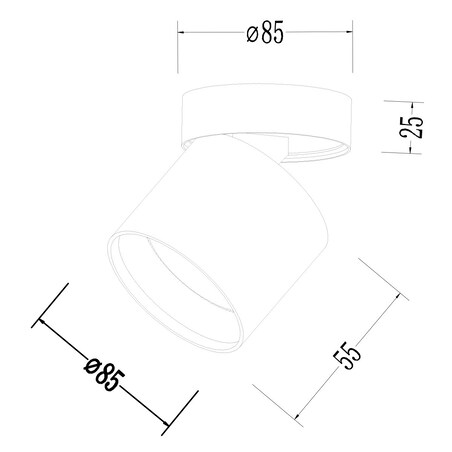 Lampa sufitowa Light Prestige Kendal czarny 1 x GX53 1 szt.