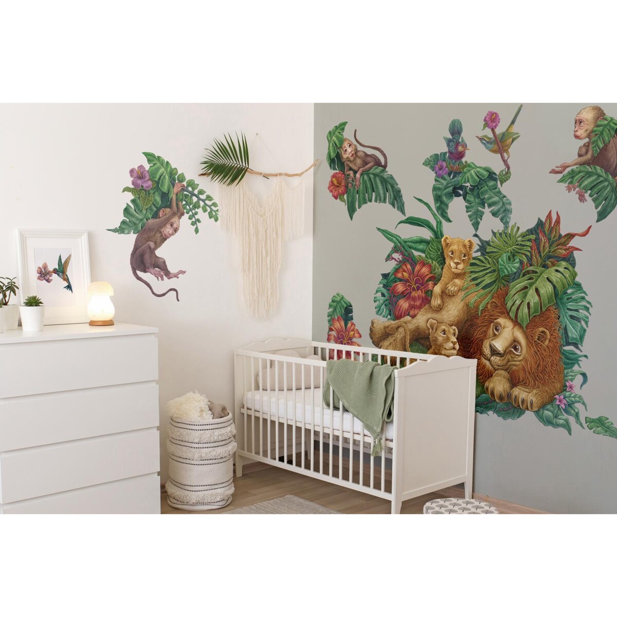 Zestaw naklejek na ścianę, Tropikalna dżungla, 80cm