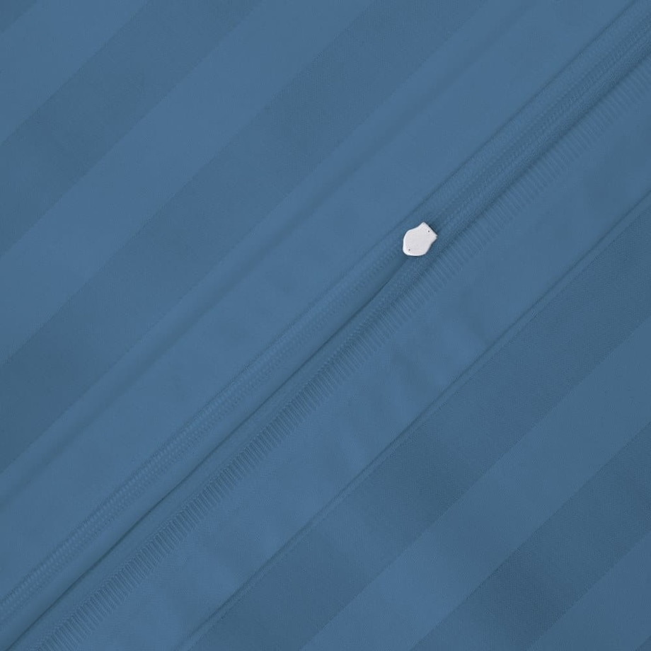 Pościel bambusowa satyna bawełniana 140x200 Bamboo paski, chabrowa