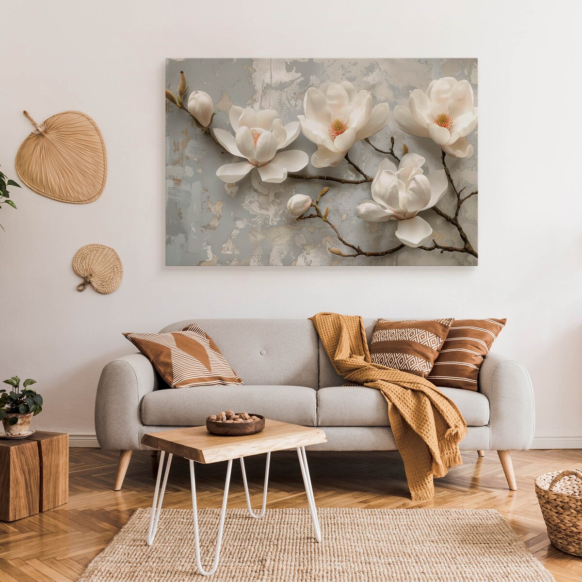 Obraz na płótnie Białe magnolie 90x60cm