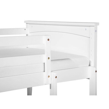 Łóżko piętrowe drewniane 90 x 200 cm białe ALBON