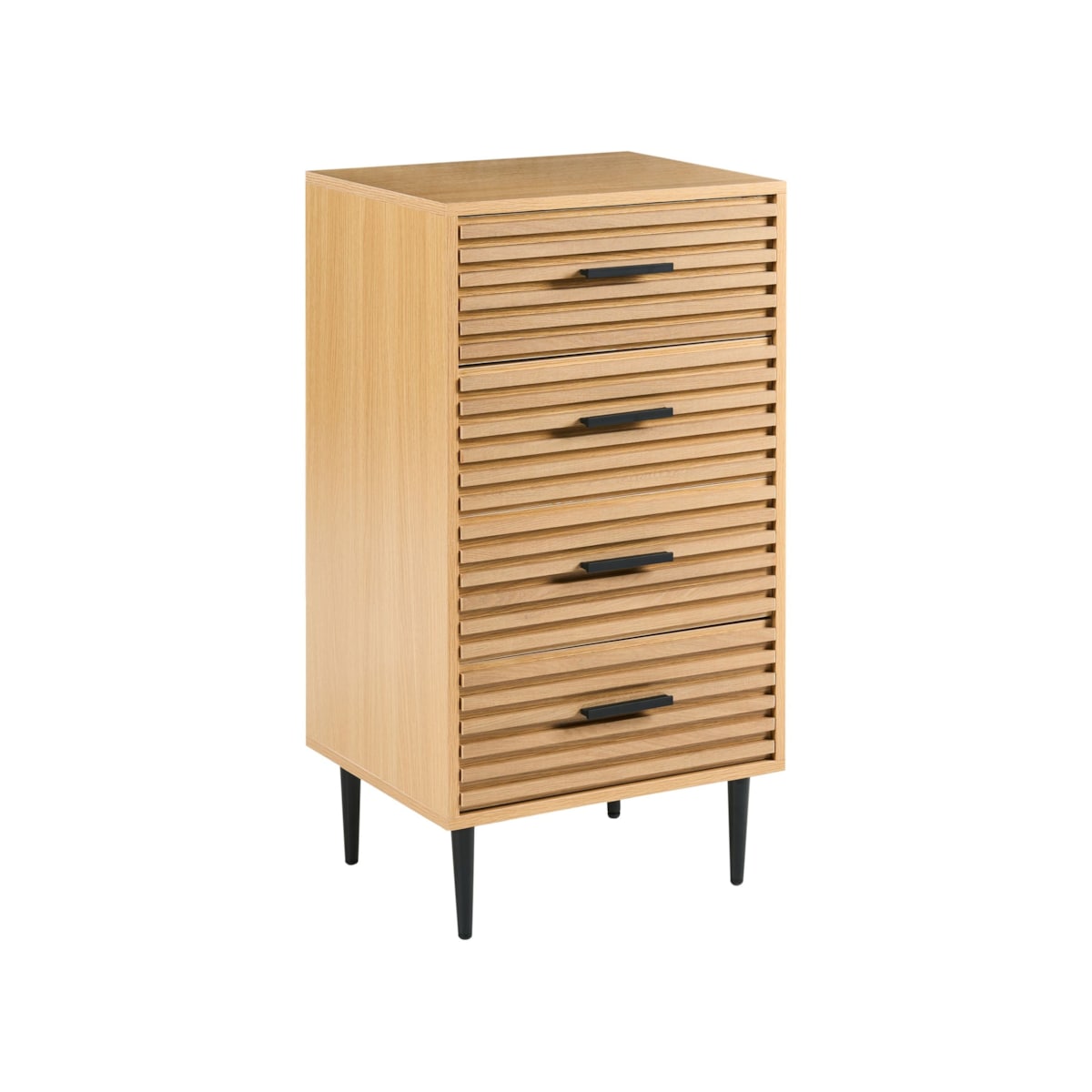 Komoda 4 szuflady KEITH Jasnobrązowy