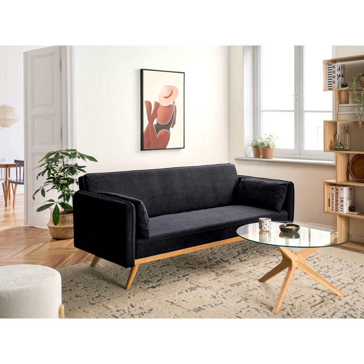 Sofa rozkładana ASAA Czarny