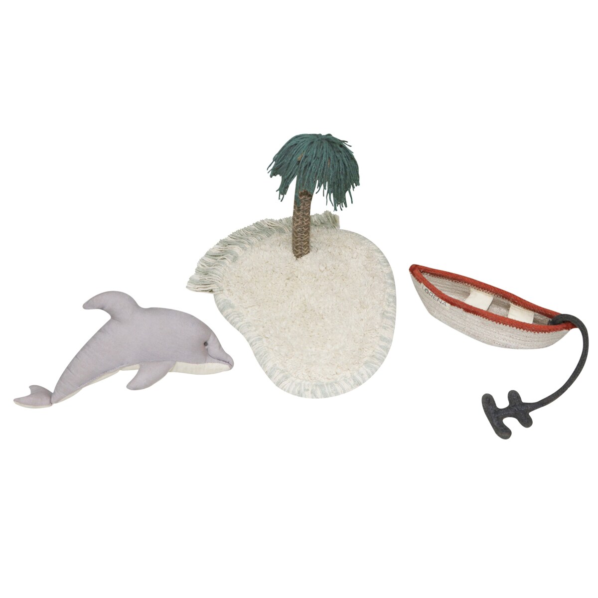 Bawełniany dywan do zabawy do zabawy Fale 90x130cm