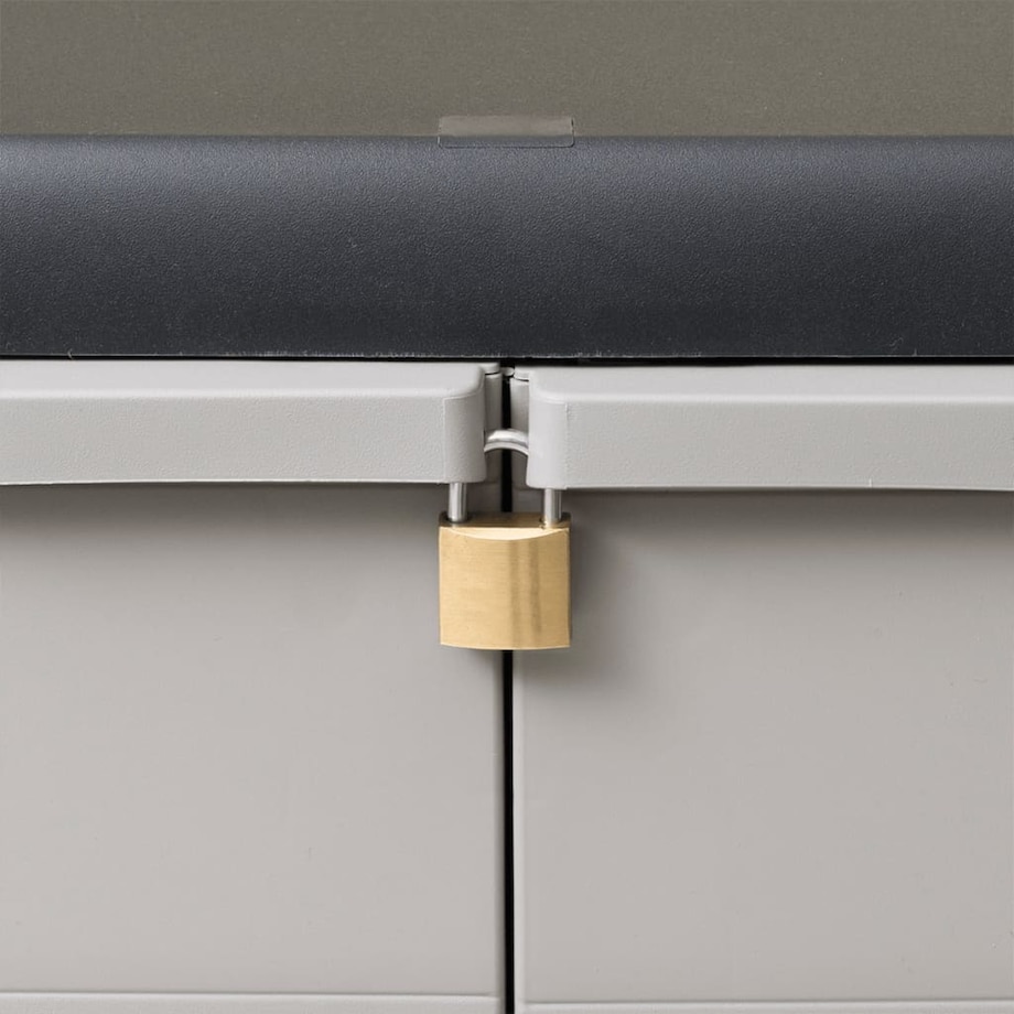 vidaXL Szafa ogrodowa z 2 półkami, czarno-szara