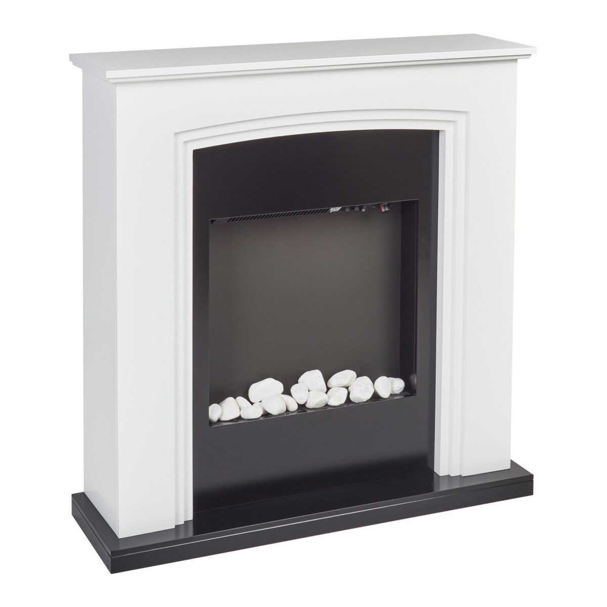 Kominek elektryczny z funkcją grzania NYIRI Biały