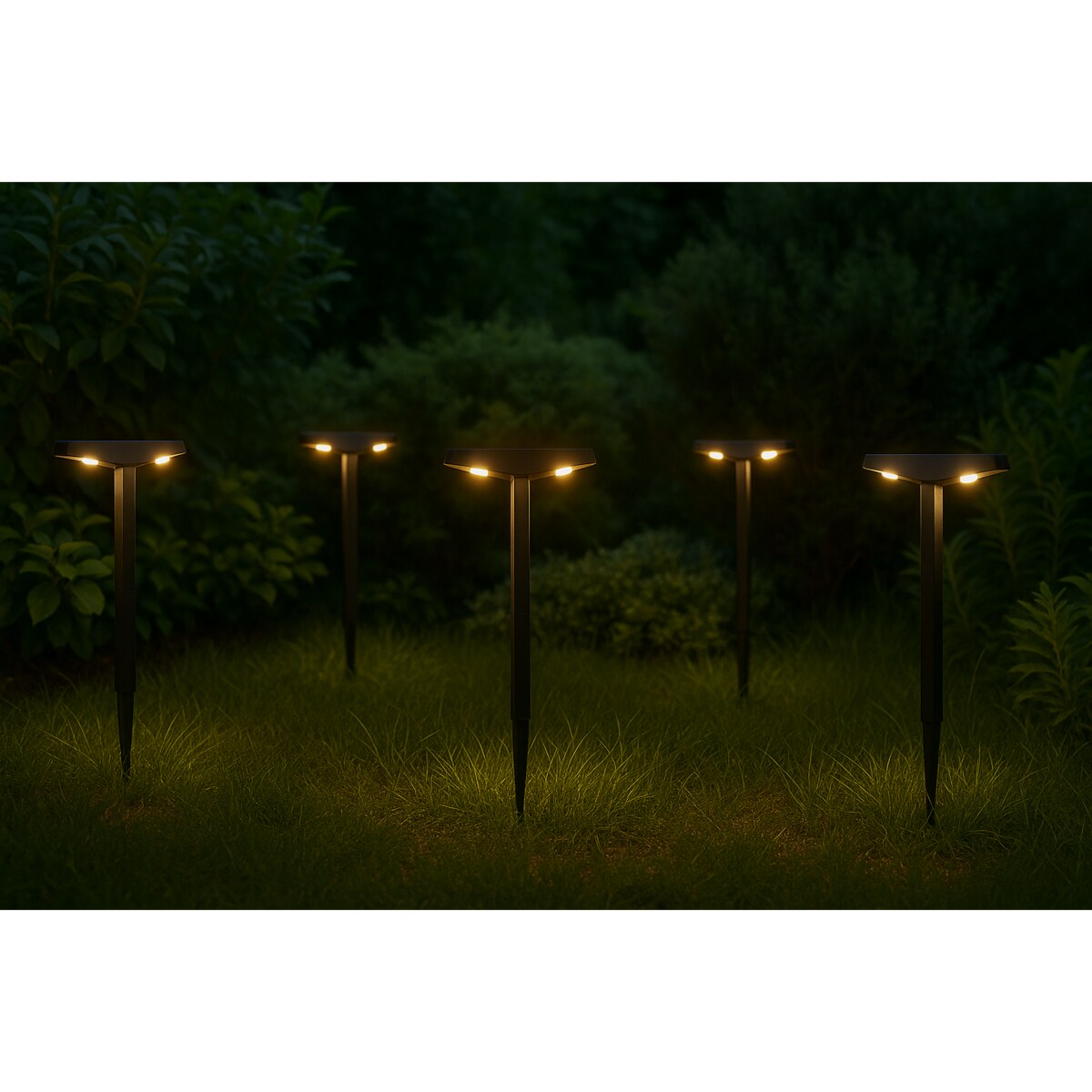 Lampa Solarna 2 Led Do Ogrodu Wbijana Dekoracja Ogrodowa Czujnik Zmierzchu