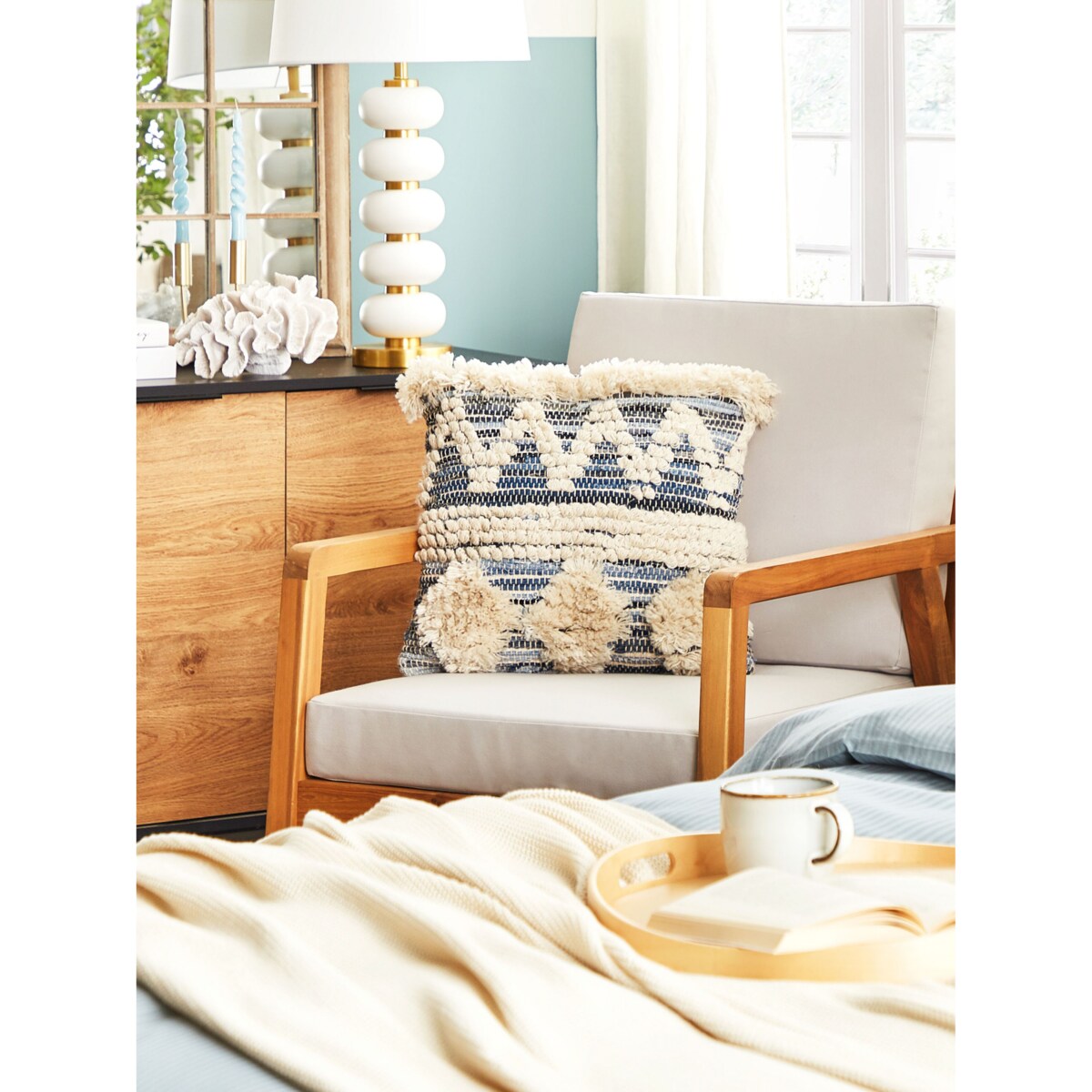 Lampa stołowa biała ze złotym FRIO