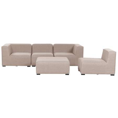 Sofa ogrodowa z otomaną dla 4 osób AREZZO Beżowy Modułowy