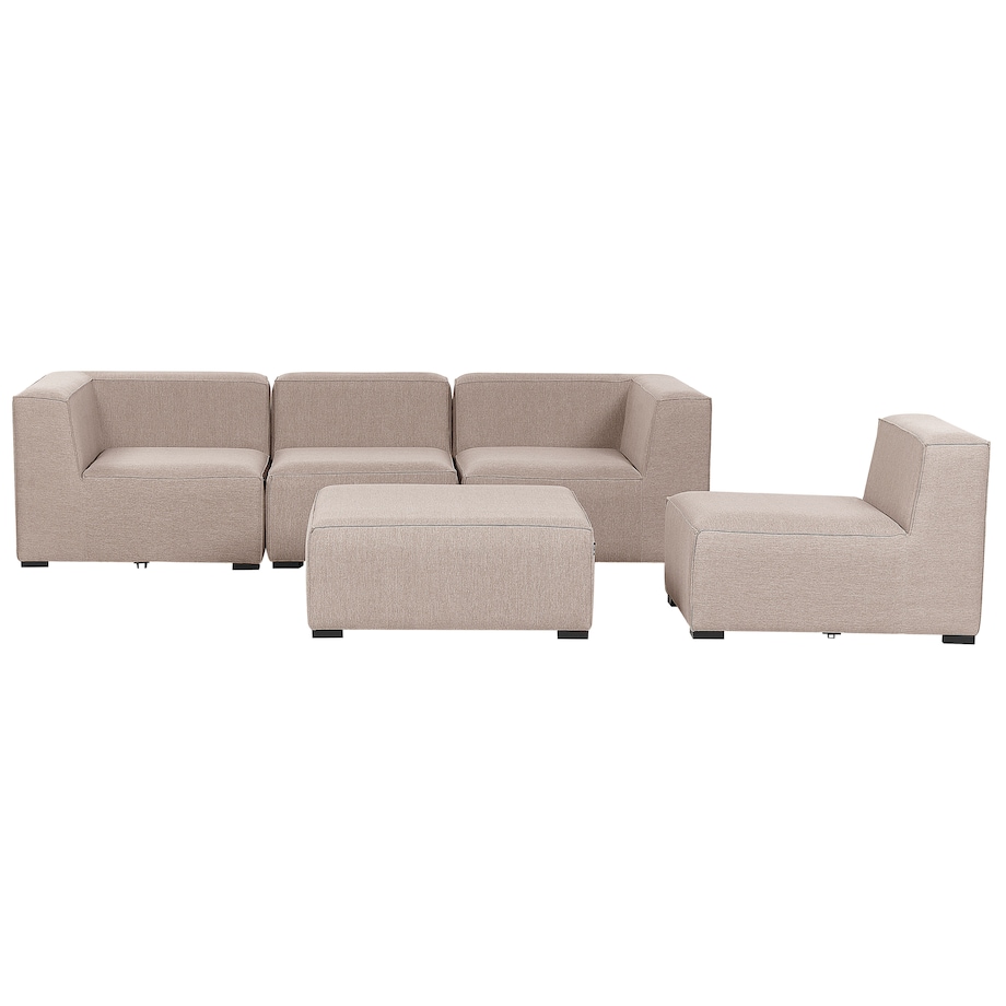 Sofa ogrodowa z otomaną dla 4 osób AREZZO Beżowy Modułowy
