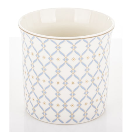 Kubek porcelanowy w pudełku 12,5x9x9 cm MAGLIA 380 ml biały z błękitnym wzorem