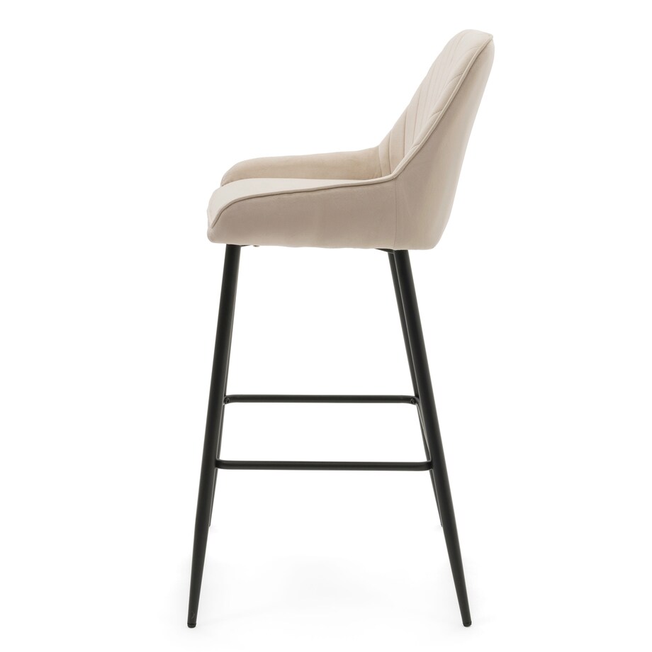 Hoker tapicerowany welurowy do salonu jadalni barowy glamour VASTO