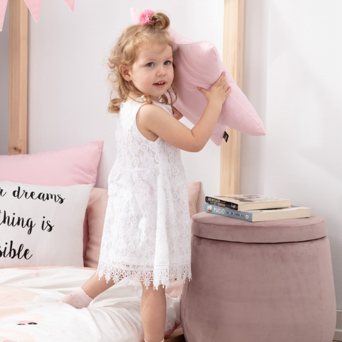 Puf Candy Jar, miodowy, ø40, wys. 40 cm, Posh Velvet