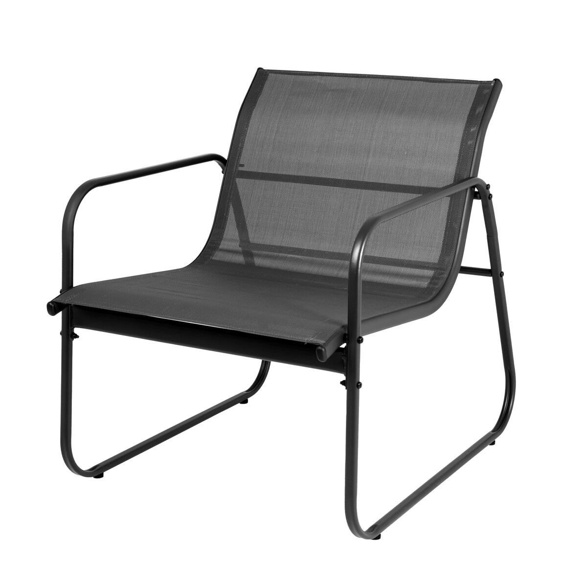 Zestaw Meble Ogrodowe Na Taras Do Ogrodu Komplet Stół 2 X Fotel Sofa Czarny