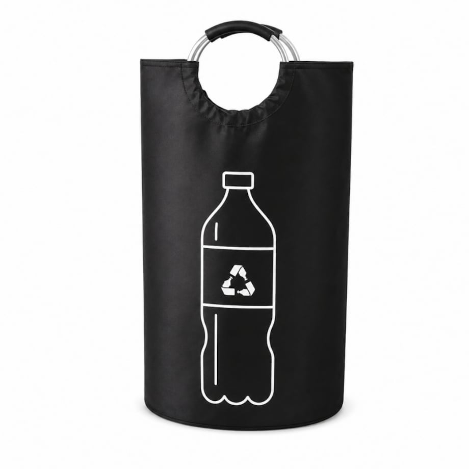Organizer, materiałowy KOSZ na butelki plastikowe, uchwyt, 82L składany ORM37