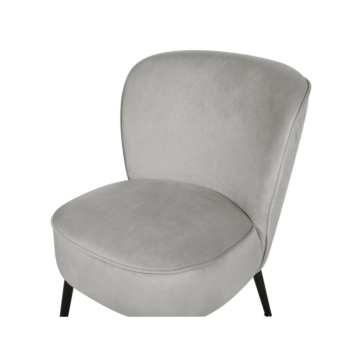 Fotel welurowy szary VOSS