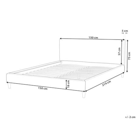 Wymienne obicie do łóżka 140 x 200 cm czarne FITOU