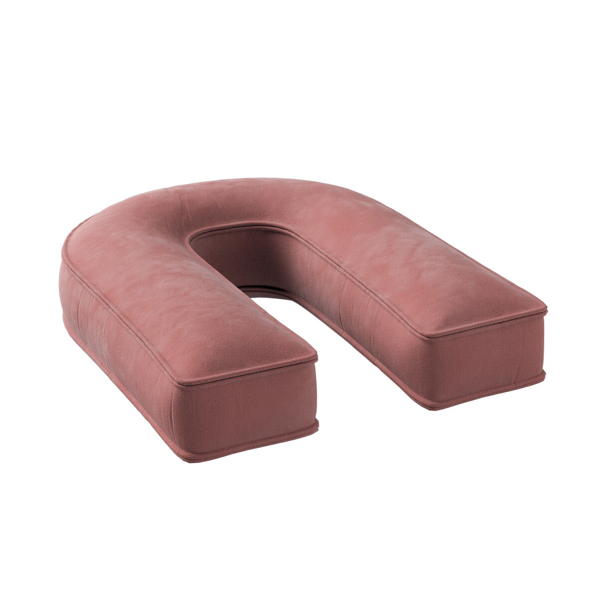 Poduszka literka U, zgaszony koral, 35x40cm, Posh Velvet