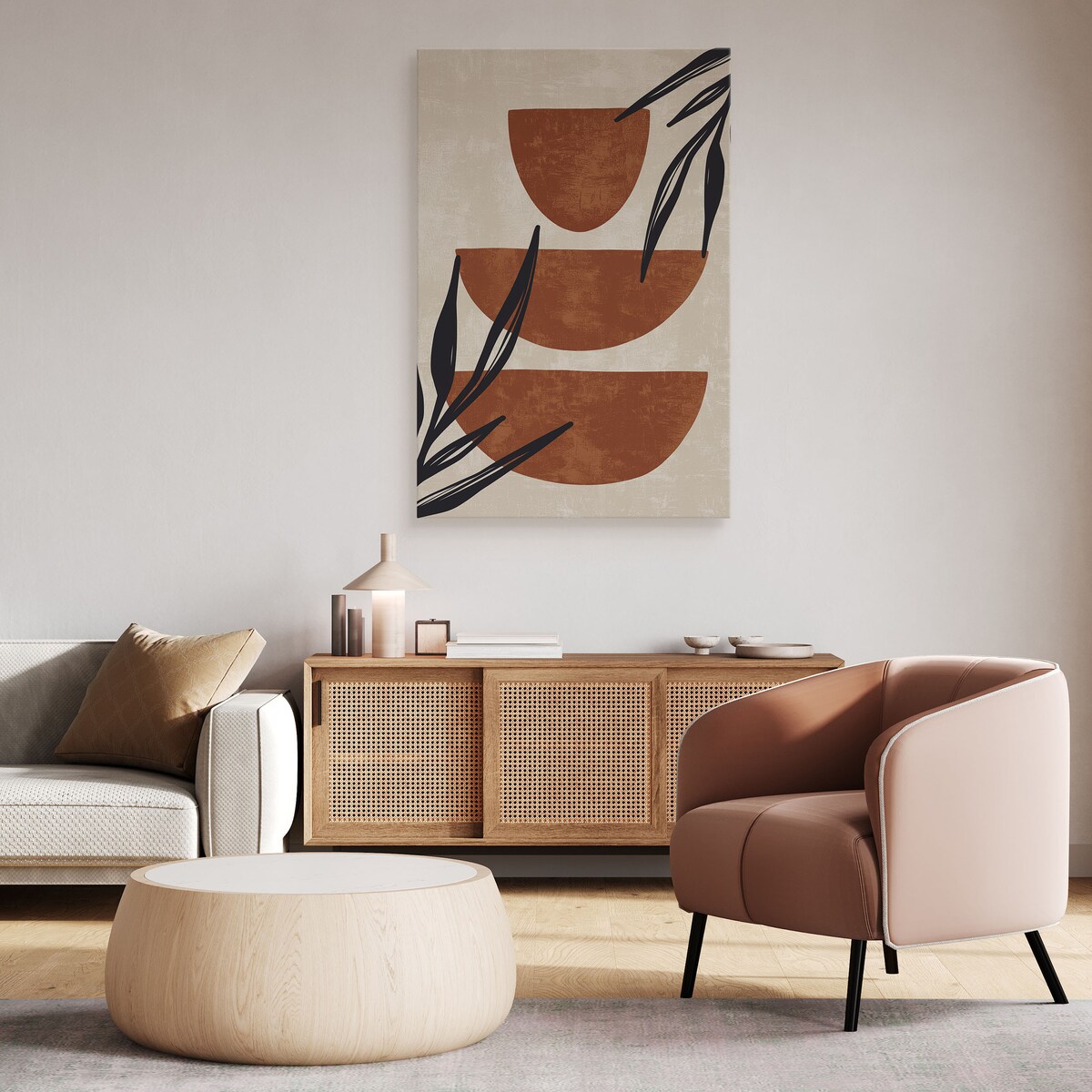 Obraz Kamienie Gałązki Boho 30x40cm