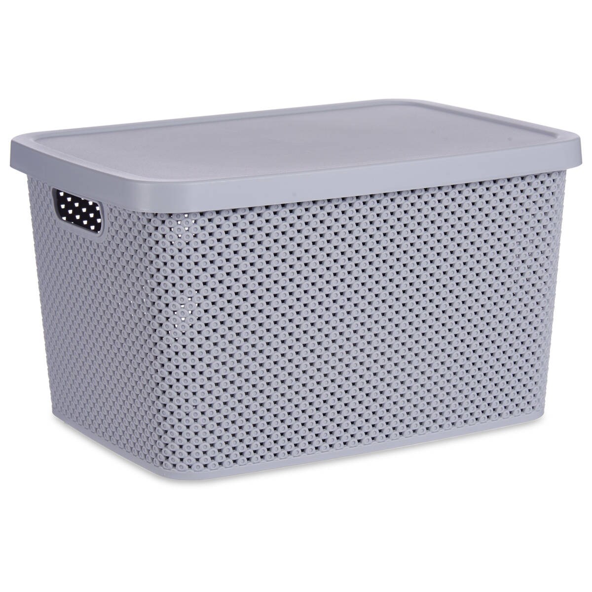 Kosz plastikowy z pokrywką, organizer, 19 l