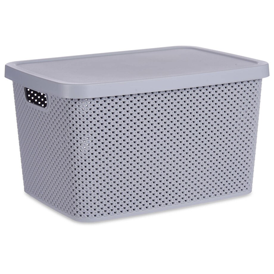 Kosz plastikowy z pokrywką, organizer, 19 l