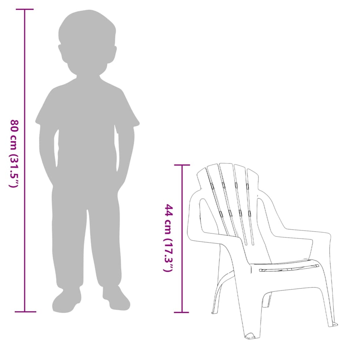 vidaXL Krzesła ogrodowe dla dzieci, 2 szt, niebieskie, 37x34x44 cm, PP