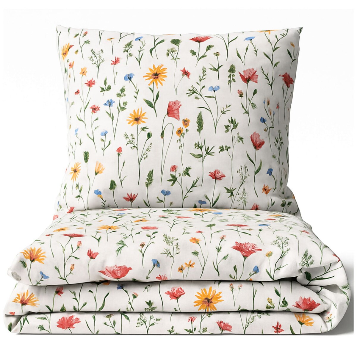 Pościel bawełniana Polska 160x200 cm Wiosenna Polana Łąka Kwiaty