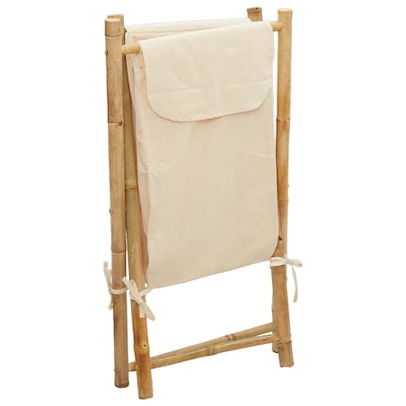 vidaXL Kosz na pranie, kremowy, 41,5x36x63,5 cm, bambusowy