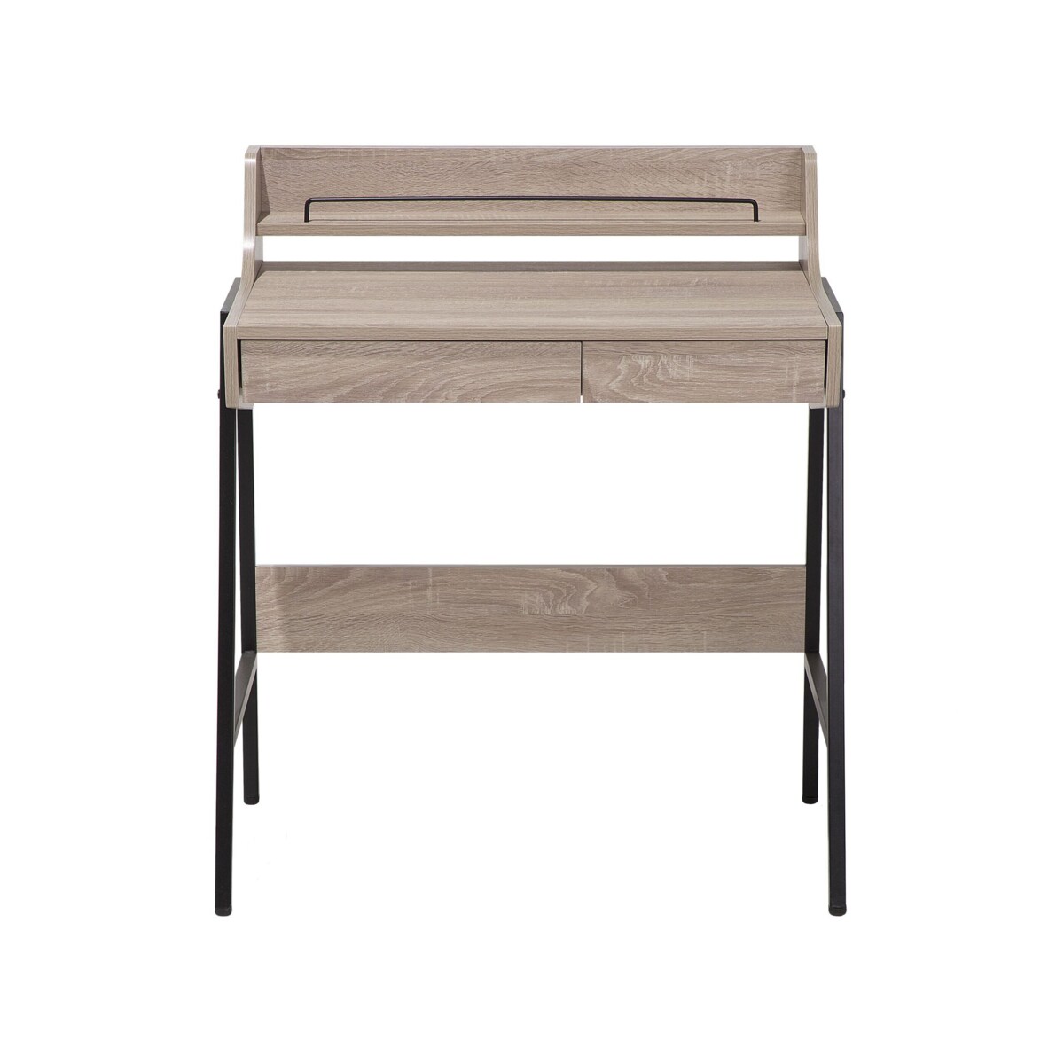 Biurko z szufladami i półką 73 x 48 cm jasne drewno BROXTON