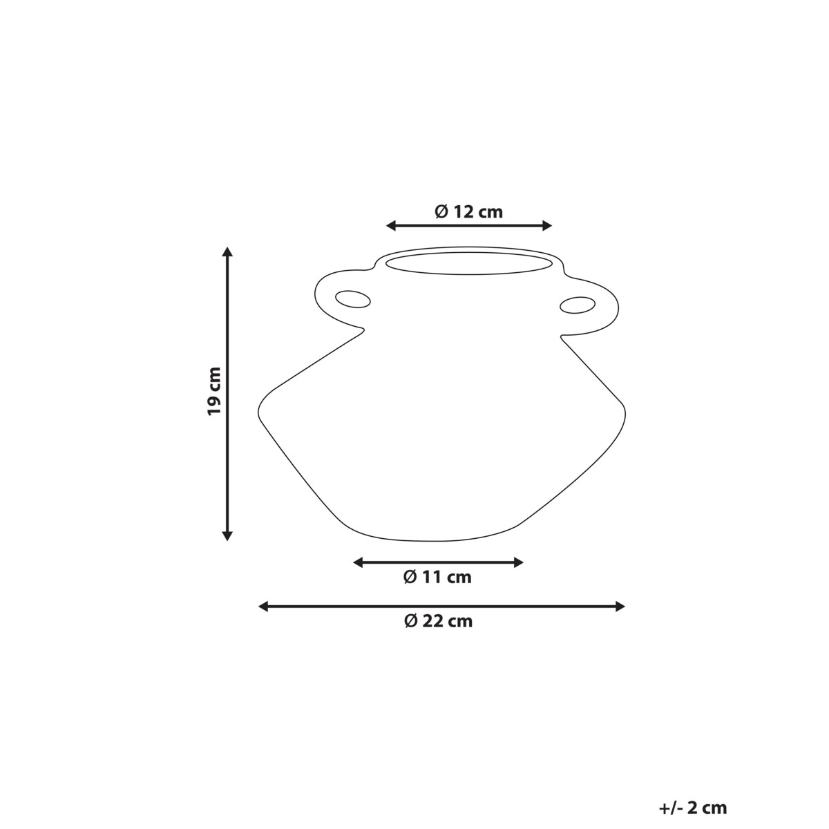 Kamionka Wazon na kwiaty 19 cm Beżowy Brązowy ALOSIDAE