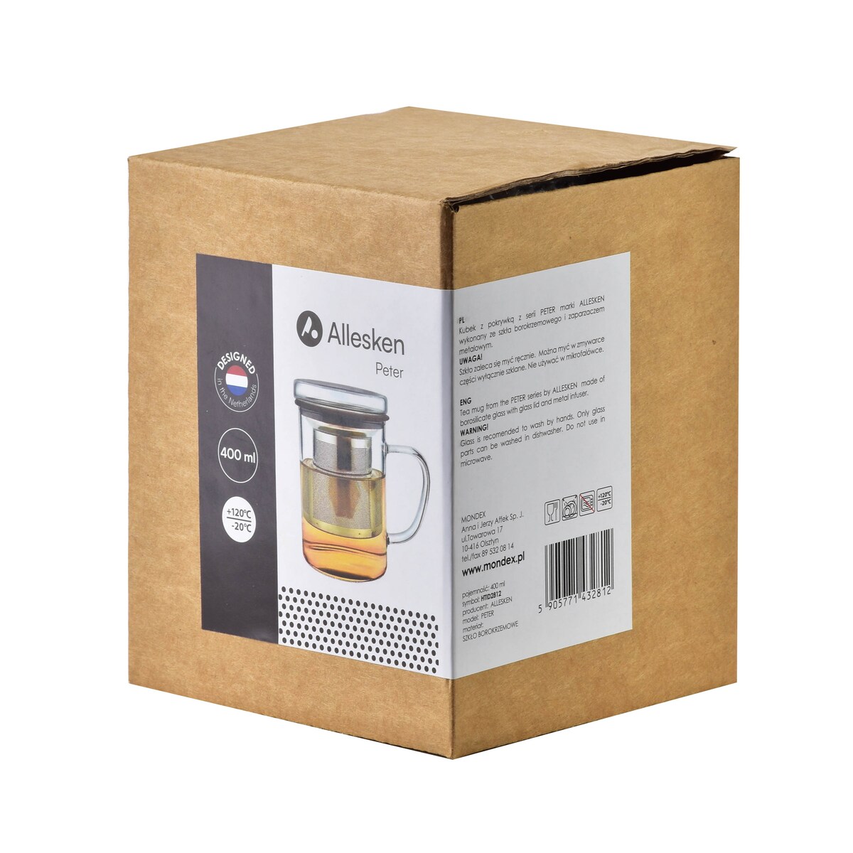 PETER Kubek z zaparzaczem 400ml8.5x8xh10.5cm