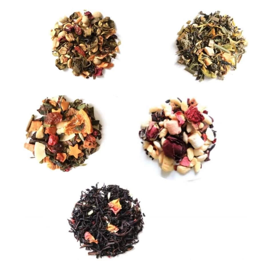 Mały zestaw 5 herbat sypanych THANK YOU drobny upominek prezent podziękowanie dla kobiety faceta kolegi koleżanki mamy taty żony męża nauczyciela wychowawcy