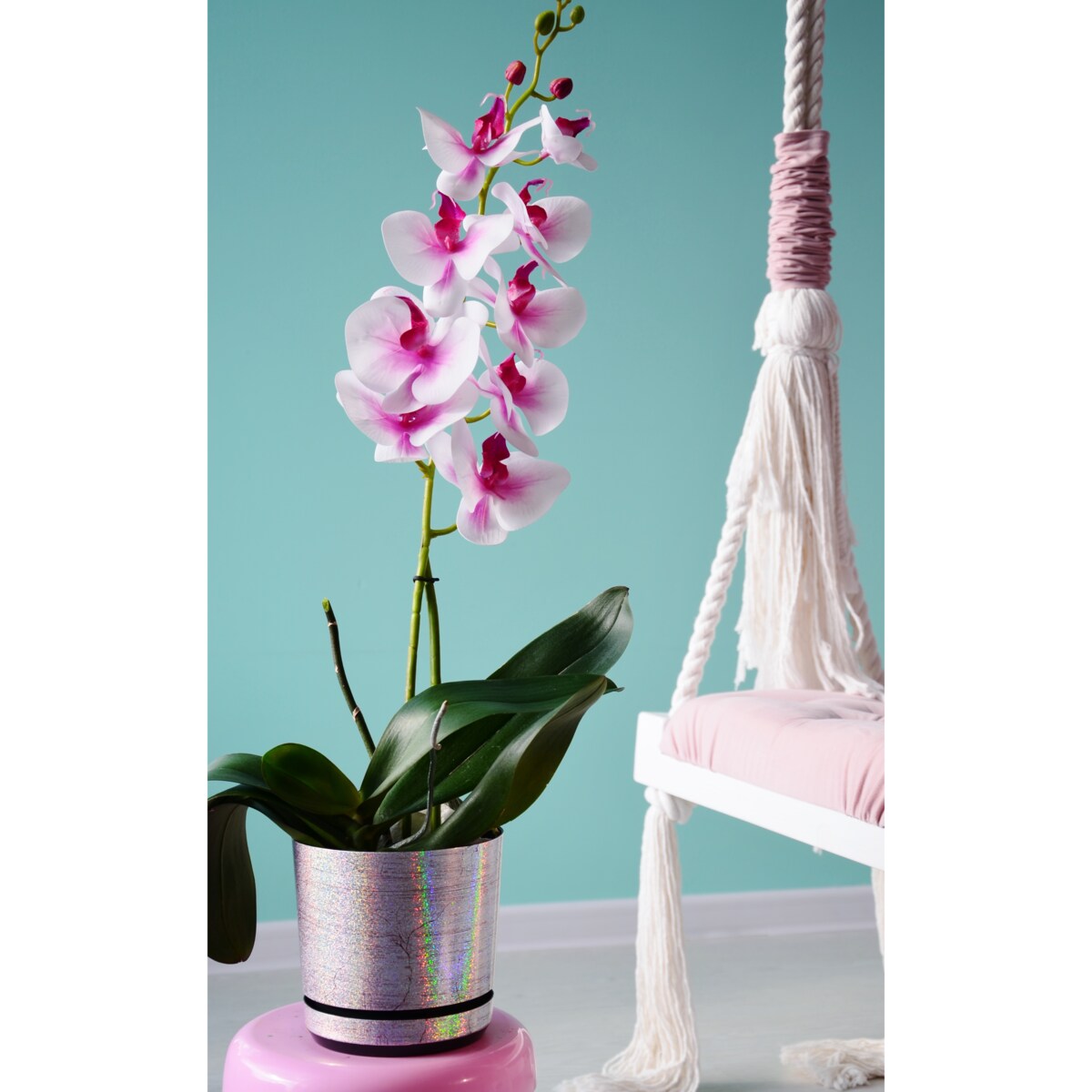 16 cm piękny wzór KSIĘŻYCOWY BLASK srebrna niezwykły tęczowy efekt holograficzne drobinki mieniąca brokatowa