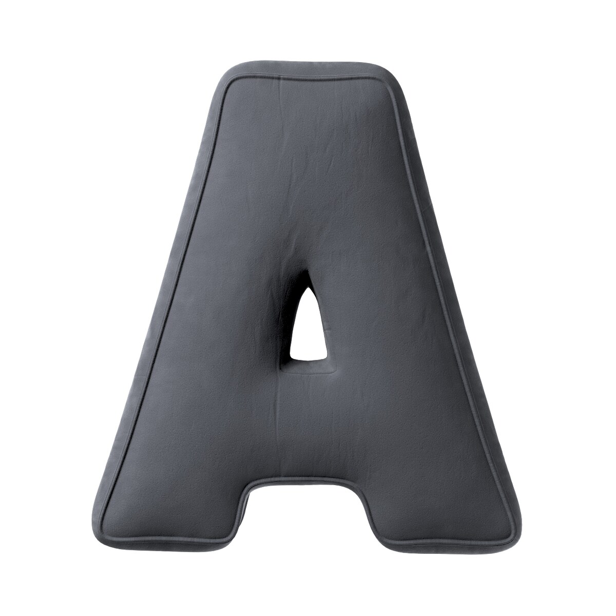 Poduszka literka A, grafitowy szary, 30x40cm, Posh Velvet