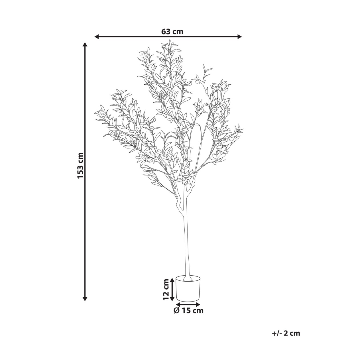 Sztuczna roślina doniczkowa 153 cm OLIVE TREE