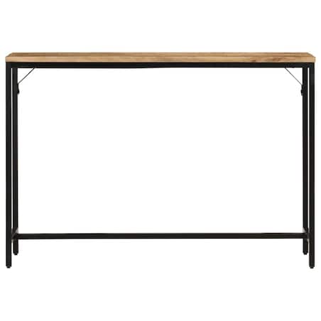 vidaXL Stolik konsolowy, 110x30x75 cm, surowe drewno mango i żelazo