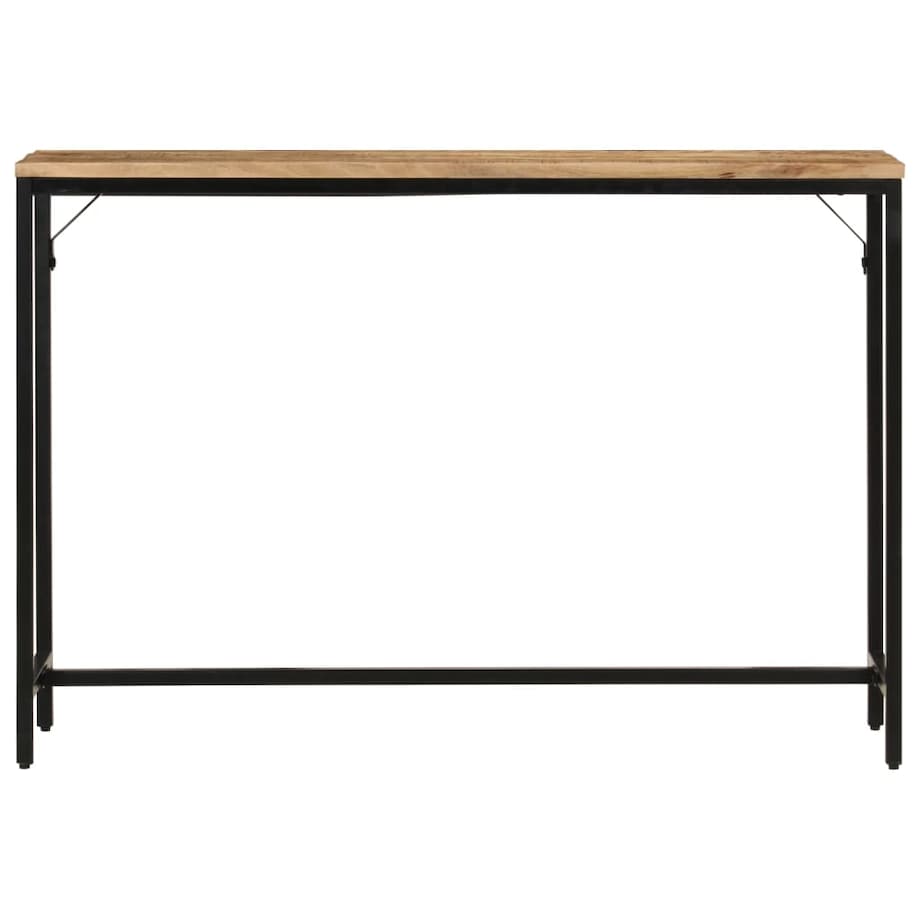 vidaXL Stolik konsolowy, 110x30x75 cm, surowe drewno mango i żelazo